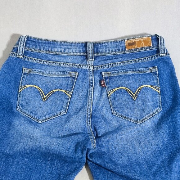 Levi's jeans women's junior 11 S/C denim blue colour boot cut low-rise cowgirl - Picture 4 of 14